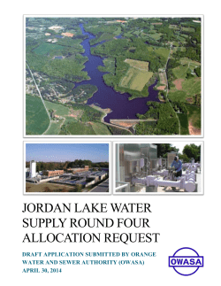 Jordan lake water supply round four allocation request