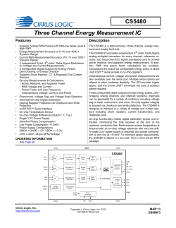 CS5480 Three Channel Energy Measurement IC