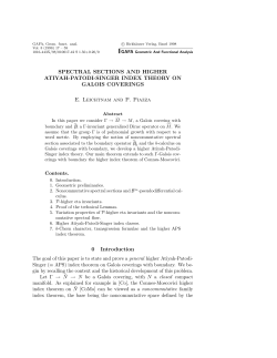 Spectral sections and higher Atiyah-Patodi