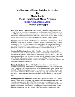 Ice Breakers/Team Builder Activities By Maria Corte Mesa High