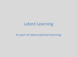 12. Latent Learning