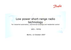 Low Power Short-range Radio Technology
