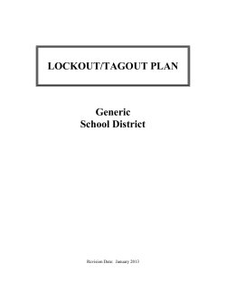 lockout / tagout
