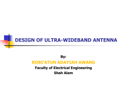 DESIGN OF ULTRA-WIDEBAND ANTENNA