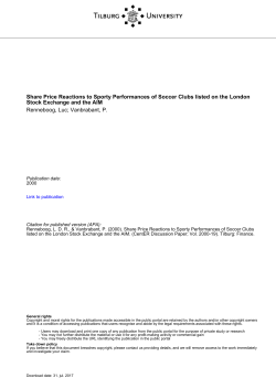 Tilburg University Share Price Reactions to Sporty