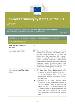 Lawyers training systems in the EU - european e