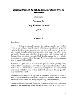 Estimation of Total Sediment Quantity in Streams
