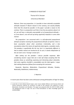 A Paradox of Rejection - University of Aberdeen