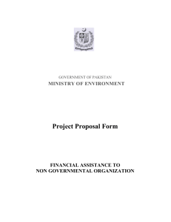 Project Proposal Form - Pakistan Environmental Protection Agency
