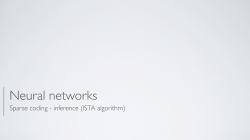 Sparse coding - inference (ISTA algorithm)