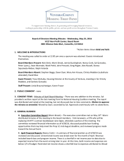 BOD minutes 5-25-16 - Ventura County Housing Trust Fund