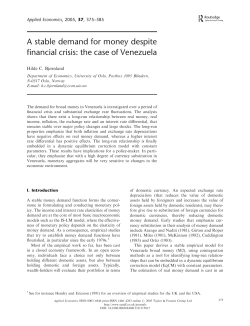 A stable demand for money despite financial crisis: the case of