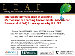 Interlaboratory Validation of Leaching Methods in the Leaching