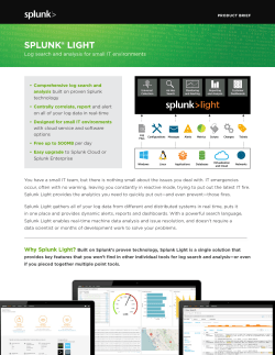 SPLUNK&reg; LIGHT