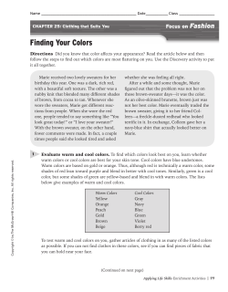 Finding Your Colors - McGraw Hill Higher Education