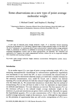 Some observatrons on a new type of point average molecular weight