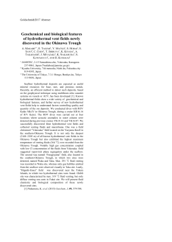 Geochemical and biological features of hydrothermal vent fields