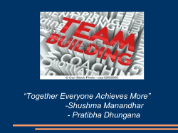 Team Building,Ms.Shushma Manandhar