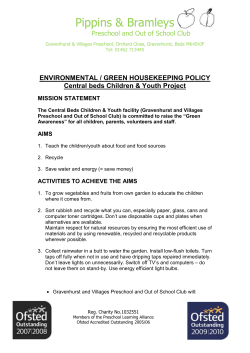 Green House keeping policy