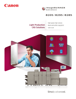 imageRUNNER ADVANCE 8205/8295/8285 - Tri