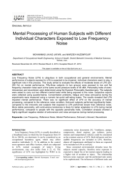 Mental Processing of Human Subjects with Different Individual