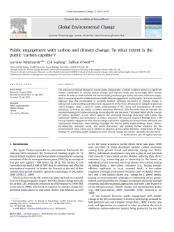 Public engagement with carbon and climate change