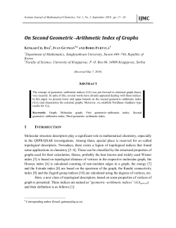 - Iranian Journal of Mathematical Chemistry
