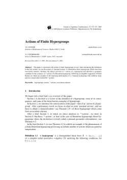 Actions of Finite Hypergroups