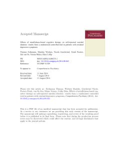 Effects of mindfulness-based cognitive therapy on self
