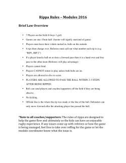 Rippa Rules &ndash; Modules 2016 - Bay of Plenty Rugby Union