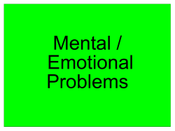 Mental/Emotional Problems