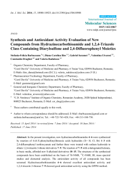 Synthesis and Antioxidant Activity Evaluation of New