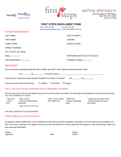 first steps enrollment form