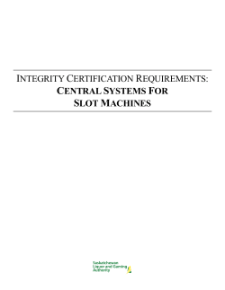 Central Systems Slot Machine Standards