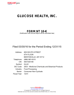 glucose health, inc. form nt 10-k