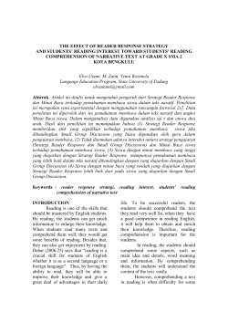 the effect of reader response strategy and students - e
