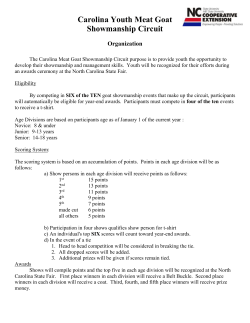 2017 Carolina Youth Meat Goat Circuit Rules