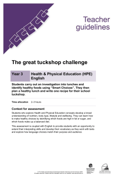 The great tuckshop challenge
