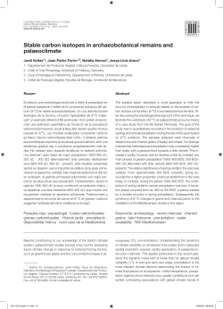 Stable carbon isotopes in archaeobotanical