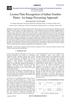 License Plate Recognition of Indian Number Plates- An