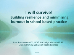 Building resilience and minimizing burnout in school