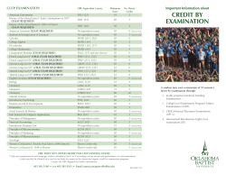 credit by examination - Oklahoma Baptist University