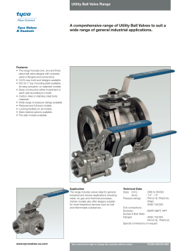 A comprehensive range of Utility Ball Valves to suit a wide range of