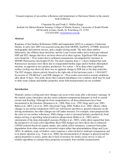 Response of Sea Surface Reflectance and Temperature to