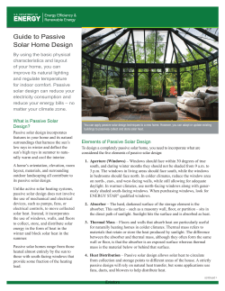 Guide to Passive Solar Home Design