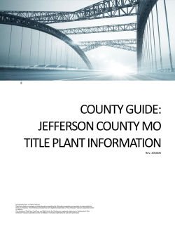 county guide: jefferson county mo title plant information