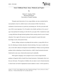 Early Childhood Music Abuse