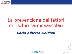 La prevenzione dei fattori di rischio cardiovascolari