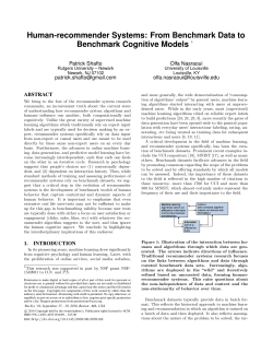 Human-recommender Systems: From Benchmark Data to