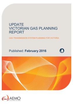 2016 Victorian Gas Planning Report Update